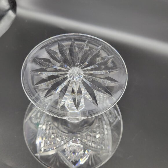 Waterford Crystal Pedestal Compote Dish With Starburst & Diamond Cut Design - Picture 7 of 7